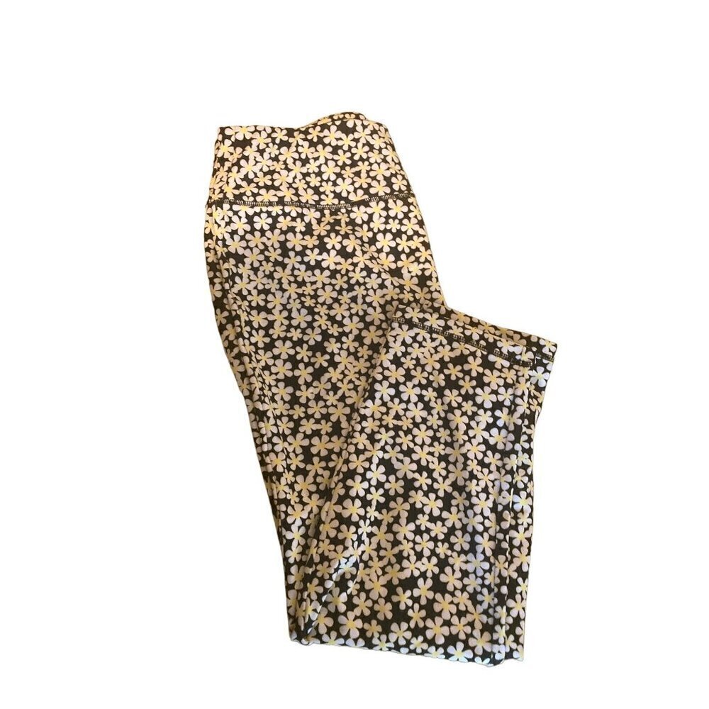 Womens Live Well Active High Waisted Workout Daisey Leggings Ankle LG Key Pocket